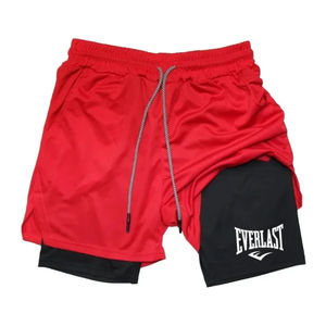 Shorts de sport décontractés pour hommes Everlast imprimés respirants à double couche séchage rapide avec cordon de serrage pour le basketball et la plage - Product Image 6