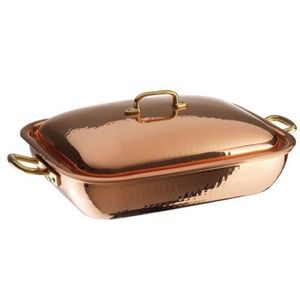 Casserole en cuivre de grande capacité avec couvercle, pot de cuisson haut de gamme pour servir, utilisation en cuisine, restaurant, hôtel, design durable - Product Image 4