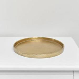 Plateau de service chic en laiton, plat en métal contemporain, vaisselle décorative élégante pour la salle à manger, la maison, l'hôtel, le restaurant, les mariages et les fêtes - Product Image 4
