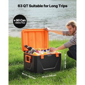 Borsa frigo rigida isolata da 63 QT con maniglie resistenti, portabicchieri e materiale LLDPE leggero - Product Image 3