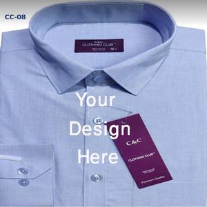 Camisas de manga larga de algodón 100% para hombre de Direct Factory, camisetas formales informales de vestir sólidas para la temporada de otoño, característica antiarrugas - Product Image 5