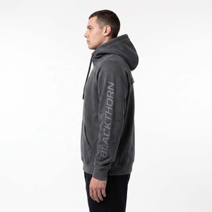 Sudadera con Capucha Personalizada al por Mayor de Fábrica para Hombre, Corte Regular, 100% Algodón, Felpa Francesa Transpirable, Impresión de Goma en Relieve en la Parte Delantera - Product Image 3