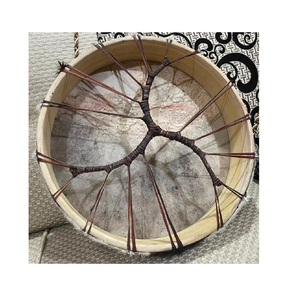 Tambour chamanique artisanal en acier inoxydable et bois avec bâton de percussion pour la thérapie sonore spirituelle, la méditation et la guérison - Tambour Bodhran - Product Image 2