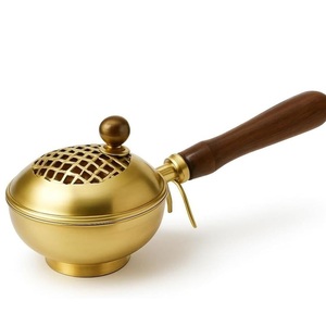 Brûleur Dhuna en laiton pour encens traditionnel Loban Dhoop Dani Sambrani, support Dhuni pour Pooja, rituels spirituels et maison - Product Image 1