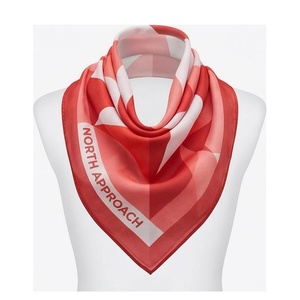 North Approach Women's Square Silk Scarf Geometric Print Elegant Multi-Functional Fashion Accessory All Seasons - Product Image 1
