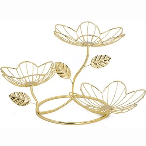 Premium Quality Luxury Metal Floral <b>Basket</b> in <b>Gold</b> Color Eco-Friendly Multi-Purpose Design Fast Delivery From Indian Manufacture - Product Image 1