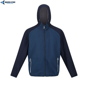 Veste softshell d'extérieur personnalisable avec logo, col montant, poche avant, légère, coupe-vent, respirante, écologique, unisexe, hiver - Product Image 6