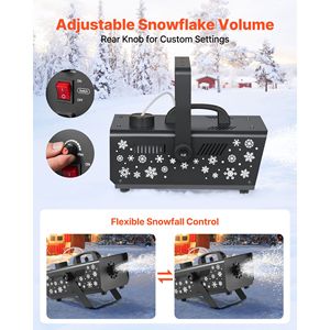 Macchina per Neve Artificiale Portatile 650W, a Batteria, per Uso Interno/Esterno, con Funzione di Sospensione - Product Image 3