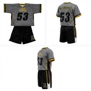 Ensemble maillot et short de lacrosse Bishops avec numéro 53 imprimé par sublimation pour adultes unisexe en polyester respirant - Product Image 2