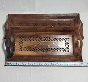 Plateau de service en bois d'acacia fait à la main Assiette de cuisine ronde de haute qualité Vaisselle de maison Dessert aux fruits Assiette de service pour aliments chauds-Offre Spéciale - Product Image 6