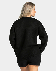 Sweat-shirts décontractés pour femmes, col rond, manches longues, en molleton uni, surdimensionnés, vente en gros, collection automne, OEM - Product Image 3