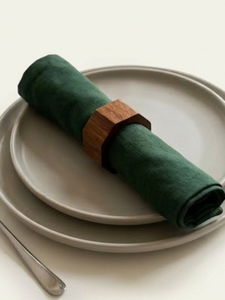 Anillo de Servilleta Geométrico de Madera, Diseño Moderno, Decoración de Mesa Duradera, 5 cm de Ancho - Product Image 2