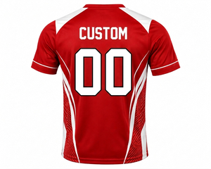 Camiseta de Fútbol Roja Energética 2026, Diseño Atractivo, Nombre y Número del Jugador Personalizables, Secado Rápido, Manga Corta, 100% Poliéster - Product Image 2