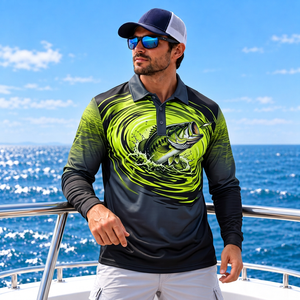 Polo de pêche en polyester 200 GSM pour hommes, respirant, idéal pour les magasins d'articles de sport - Vente en gros - Product Image 4