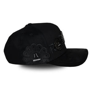 Casquette de baseball en daim de haute qualité avec emblème métallique or rose et strass, chapeau de sport de luxe pour homme - Product Image 3