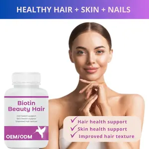 OEM/ODM em Nescharma Factory Alta qualidade premium biotina suplemento biotina softgel cápsulas para unhas e pele saúde do cabelo