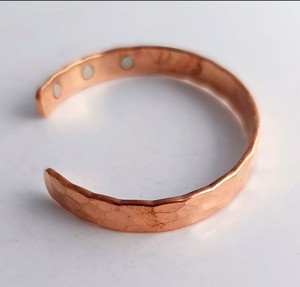 Handmade Antique Hammered Pure Copper Matte Bohemian Style Unisex Cuff <b>Bracelet</b> <b>Healing</b> - Product Image 3