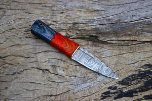 Cuchillo Sgian Dubh Personalizado Hecho a Mano en Acero de Damasco con Mango de Madera, en Oferta - Product Image 5