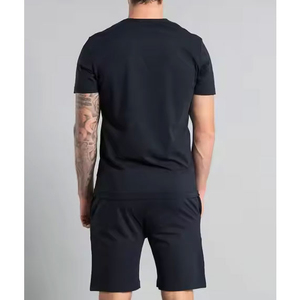 Hot Selling At Reasonable Rate <b>Set</b> <b>Short</b> Sleeve Casual Crewneck T-Shirt and Drawstring Summer 100%Cotton Men t Shirt <b>Shorts</b> <b>Set</b> - Product Image 4