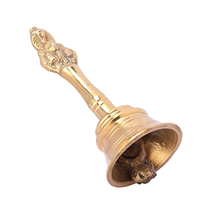 Brass Puja Hand Bell for <b>Home</b> <b>Temple</b> Hindu Prayer Religious Decorative Brass Worship Bell Traditional Indian Pooja Bell Handmade - Product Image 4