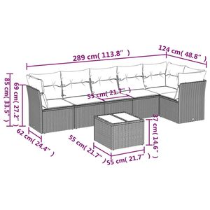 Grand ensemble de canapés de jardin modulaires en rotin PE noir, élégant et durable, mobilier d'extérieur - Product Image 3
