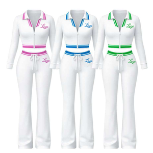 Conjunto de Ropa de Casa de 2 Piezas a Rayas para Mujer, Verano, Modal Acordonado, Camiseta de Manga Larga y Leggings Largos - Product Image 1