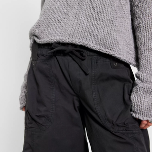 Nouveau pantalon cargo tendance pour femme, coupe ample, taille mi-haute, longueur intégrale, en toile, style décontracté, streetwear automne, jambe large, noir - Product Image 4