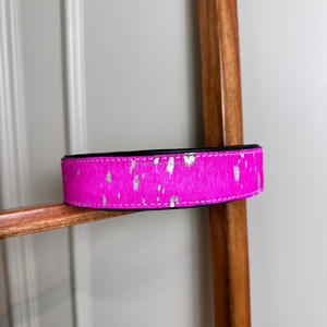 100% cheveux naturels sur cuir de vachette métallique collier de chien de marque usiné à la main collier rembourré occidental gravé collier pour animaux de compagnie en cuir véritable - Product Image 2