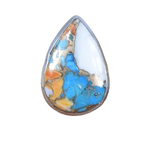 Pure 925 Silver Gold Plated Pear Cut Bezel Setting <b>Turquoise</b> <b>Rings</b> Minimalist Wholesale Women's Fine Jewelry Gift for Her - Product Image 1