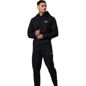 Sudadera con Capucha de Forro Polar para Hombre, Negra, de Alta Calidad, Diseño Personalizado con Logotipo en Relieve en la Parte Delantera, Bolsillo, Corte Regular - Product Image 6