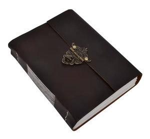 Handmade Leather Journal Diary Saddle Stitching and <b>Thread</b> Sewing Binding with <b>Lock</b> - Product Image 5