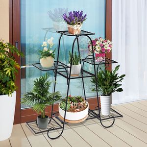 Support à plantes en métal à 7 niveaux pour pots de fleurs et jardinières, élégant accessoire de jardin - Product Image 1