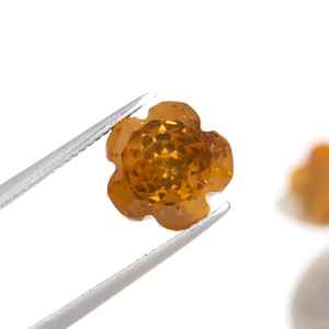 Cuarzo Citrino Natural, Corte Flor, 12mm, Gemas Sueltas de Calidad Premium, Certificado IGI, Tamaño Calibrado para Joyería - Product Image 3