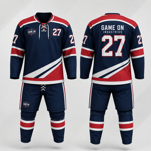 OEM ODM Service Durable Best Custom Sublimated Team Wear Breathable Athletic Apparel OEM ODM Service Ice Hockey Uniform Set - Product Image 1