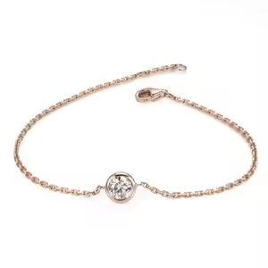 Pulsera de Oro Sólido de 14K con Diamante Cultivado en Laboratorio, Corte Brillante, Estilo Minimalista, para Uso Diario, 2.00 Quilates, Certificado IGI - Product Image 3