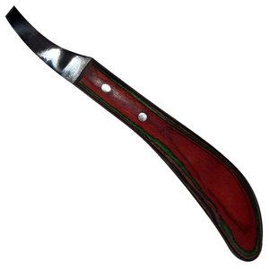 Cuchillo para pezuñas de acero inoxidable japonés de primera calidad con mango de madera liso. Cuchillas de Lazo Perfectas para una Mejor Limpieza de Pezuñas - Product Image 5