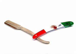 Mexican Flag Handle Barber Straight Cut Throat Shaving Razor Professional Salon <b>Swing</b> Lock Razor for Classic Wet Shaving - Product Image 4