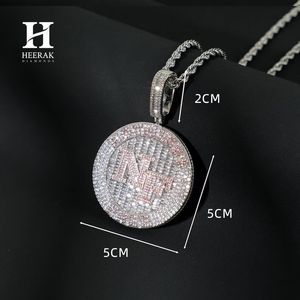 สร้อยคอจี้ตัวอักษรทรงกลมสไตล์ฮิปฮอปสุดหรู, ทอง 14K/18K, เพชรเพาะเลี้ยง/เพชรธรรมชาติ, ผู้จำหน่ายเครื่องประดับขายส่ง - Product Image 3