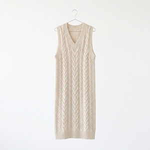 Women's Winter Solid Front Knit Vest <b>Dress</b> Layering Casual Warm Knit Midi <b>Dress</b> OEM ODM Wholesale Factory <b>Custom</b> Logo Low MOQ - Product Image 4