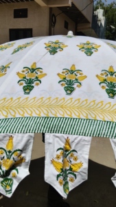 Parasol indien en coton imprimé à la main, protection solaire, robuste, motif floral, nouveauté indienne - Product Image 5