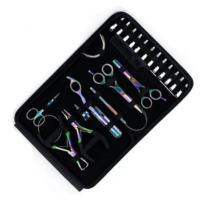 High Quality Hair Extension Tool Kit With Extension Pliers Pulling Hook Loop <b>Needle</b> Silicone <b>Beads</b> Thread Clips For Professional - Product Image 6