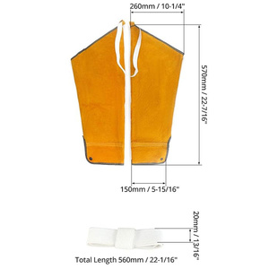 Guantes de soldadura de cuero de vaca dividido al por mayor, resistentes al calor, protectores para brazos, con correas ajustables - Product Image 6