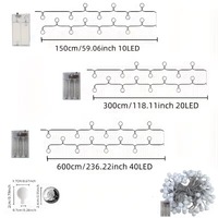 Guirlande lumineuse LED colorée avec boules givrées, alimentée par piles ou USB, pour décoration de tente, Noël, Halloween, Pâques, ambiance festive