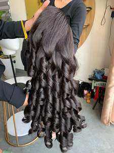 Style VietNam Bouncy Curl Bundle de cheveux humains vierges Pissy Curls Bundle de cheveux doublement étirés - Product Image 6