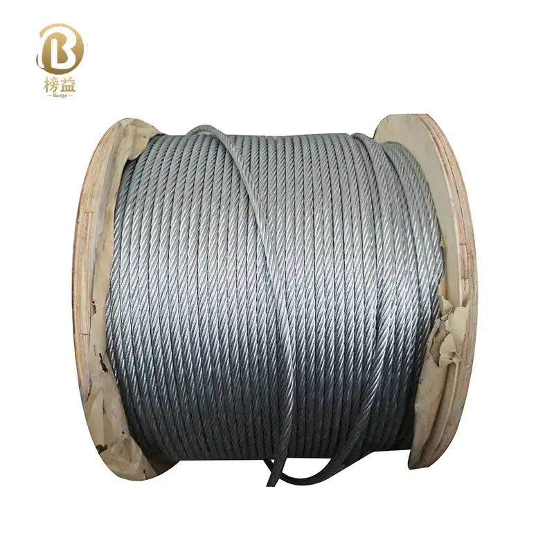 Yüksek kalite 6x19 + FC kabloları çelik tel halat siyah/galvanizli çelik tel 1*19 7*7
