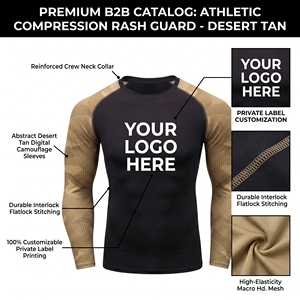 T-shirt de compression respirant à manches longues pour hommes, vêtements de sport à séchage rapide, fabricant OEM - Product Image 6