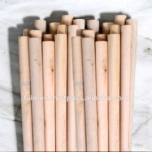 Vietnam Wholesale 2-in-1 Natural Wooden Broom Stick 120cm Length Soft Bristles Eucalyptus Wood Screw Mexico Thread - Product Image 6