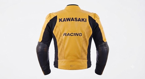 เสื้อแจ็คเก็ตหนังสำหรับขี่มอเตอร์ไซค์ Unisex Rawasaki ทนทานและสวมใส่สบาย ตัดเย็บตามสั่ง - Product Image 2