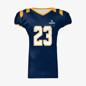 Maillot de football américain respirant à manches courtes personnalisé en gros avec impression de logo sur mesure, haute qualité en stock - Product Image 1