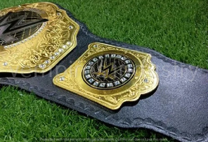Cinturón de Campeonato WWE con Placas de Metal Doradas, Cuero PU, Equipo de Artes Marciales Unisex - Product Image 4